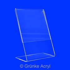 L Aufsteller - Acryl Werbeaufsteller Ständer Display in A3 - A7 Preisaufsteller