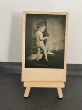 Antike Postkarte "Der erste Schuh", nacktes Baby mit Schuhen, kleines Kind, 1919