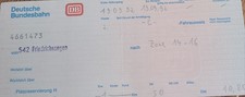  Deutsche Bundesbahn Fahrkarte