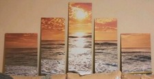 XXL Bilder Kunstdruck Leinwand Strand Meer 5 tlg. Set **NEU**
