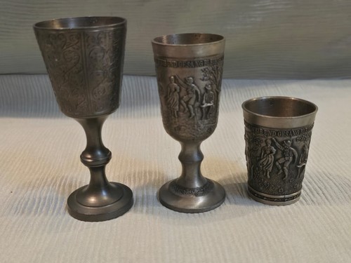 Zinnbecher kelch set - zinnbecher,