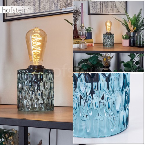 Nacht tisch lampe glas blau - nacht,