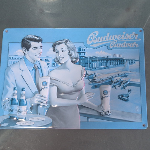 Budweiser budvar blechschild - budvar,