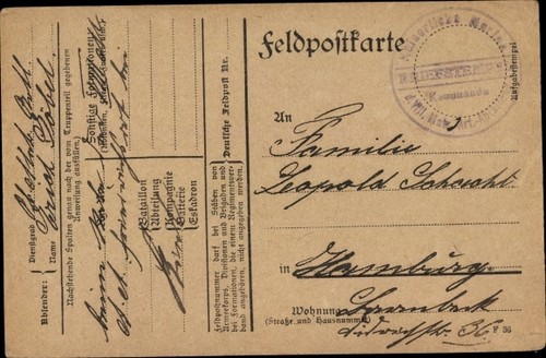 Feldpost wk kaiserliche - feldpost, 1.