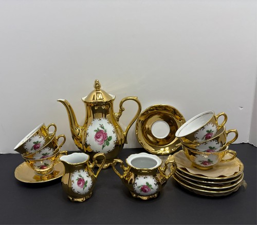 Bavaria tea set gold - bavaria,