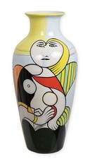 Vase Porzellan mit abstraktem