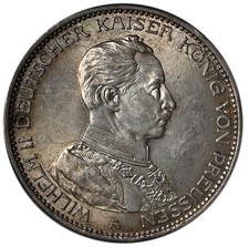 PRUSSIA 3 Mark 1914 Silver