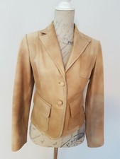Lederjacke von by Clan Gr. 36 Beige