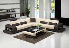 Ledersofa Couch Wohnlandschaft