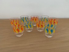 9 Schnapsgläser - bunt  Pinnchen - Ruhrglas - Vintage Retro
