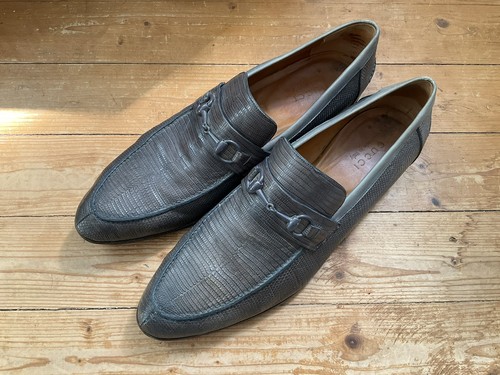 Gucci lizard horsebit loafer - gucci,