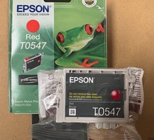 original Epson Tintenpatrone T0547 Red Frosch Stylus Foto Photo R800 R1800