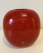 Henry Dean Vase Rot Signiert handgefertigt wunderschöne Blumenvase Schale NEU