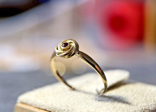 585 Gold Ring mit Rubin Gelbgold 14 Karat Gr. 52 Damen Rot