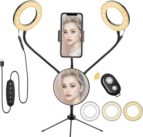 Doppel ring light - light, stativ