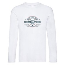 Geprüft und sicher: Flugbegleiterin | Stewardess | Flughafen Long Sleeve Weiß