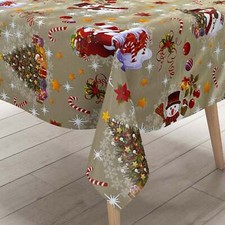 KEVKUS Wachstuch Tischdecke Weihnachten 01188-01 Schneemann eckig rund oval
