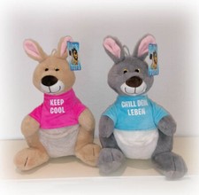 Känguru Plüschtier Kuscheltier Pullover 40 cm (XL), 2 Sprüche, Premium Plüsch