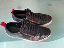 Hugo Boss 40 NP269€ Sneaker  Slipper Schuhe schwarz  Halbschuhe Reißverschluss