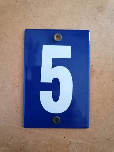Hausnummernschild emaille - hausnummernschild, 5
