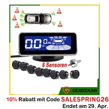 8 Sensoren LCD Einparkhilfe