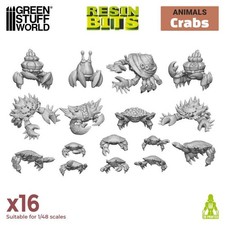Green Stuff World Krabben Set (16) Resin crabs Collection Gelände