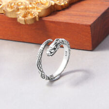 B37 Ring Drache Drachenkopf Ethnoschmuck Sterling Silber 925 größenverstellbar