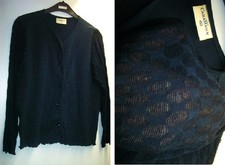 Caramasov - dklblaue feine Strickjacke - Jacke Gr 152 - dunkelblau - Mädchen