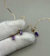 Amethyst Halskette und Ohrring