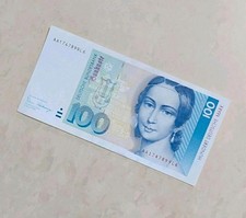 100 DM Schein 2.Januar1989 fast Bankfrisch Sammler Schein 