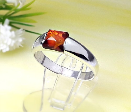 Bernstein ring silber - bernstein,