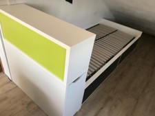 Ikea Bett Flaxa 90x200 mit Kopfteil