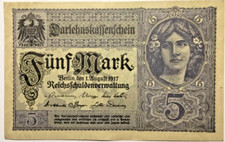UNC Deutsches Reich 5 Mark