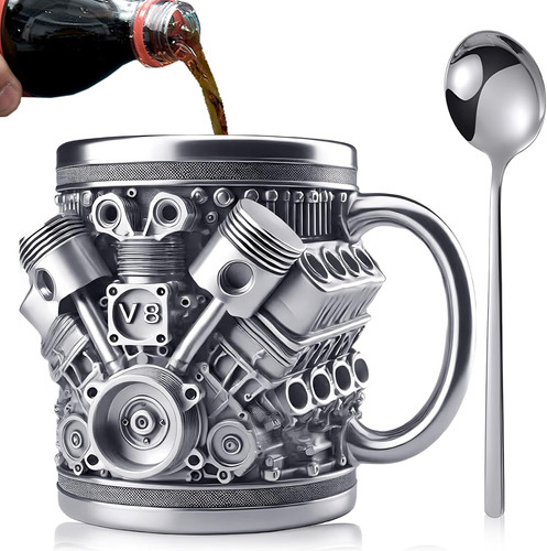 Motoren edelstahlbecher - v8,