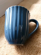 *IB Laursen MYNTE* Becher Rillen Mittelblau STILLWATER Keramik Tasse 250 ml NEU