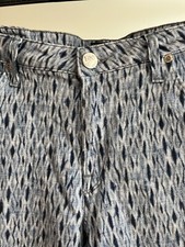 Lee Hose Damen Blau Muster W33 L33 Marion Straight super Zustand