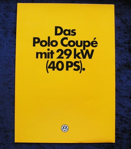 Polo coupe prospekt 1984 - polo,