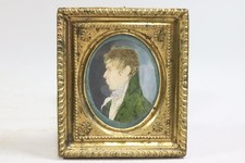 Biedermeier Herrenbildnis Portrait Miniaturmalerei um 1810/20  (GV299)
