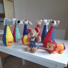 Sigikid Kegelspiel + Zwei Stofftiere