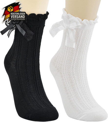 Damen rüschensocken mit - damen,