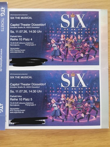 Tickets six the musical - 2,
