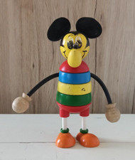 Schöne alte Mickey Mouse Sammler Figur Puppe Steckfigur ca. 50er Jahre Holz RAR