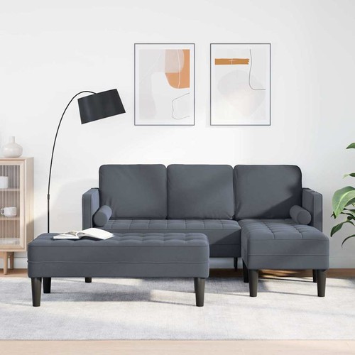 Modern form sofa - l-form, samt