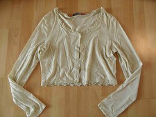 MARC CAIN chices kurzes Twinset mint-beige Gr. N5 TOP ZC116