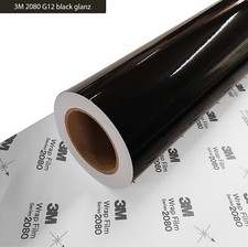 54,24€/m² Autofolie schwarz Glanz 3M 2080 G12 Car Wrapping 152cmx20cm blasenfrei