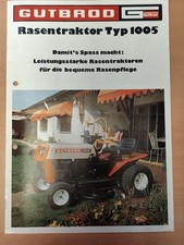 Gutbrod Rasentraktor 1005 Traktor prospekt tractor brochure M1