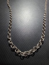 Kette Collier Silber 835 Jugendstil Art Deco alt antik massiv sich verjüngend