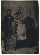 Ferrotype. Parents and Two
