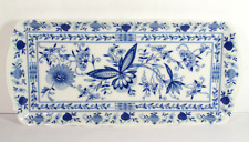 MITTERTEICH Zwiebelmuster Kobalt blau Kuchenplatte Porzellan Worldw shipm 13,50