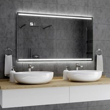 DENVER Badspiegel mit LED Wandspiegel Badezimmerspiegel nach Maß jede Große A01